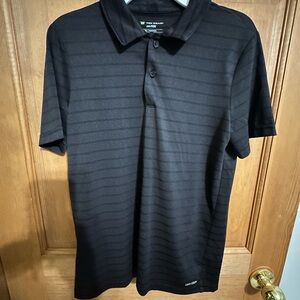 Tek Gear Black Polo Shirt Moisture-Wicking Performance